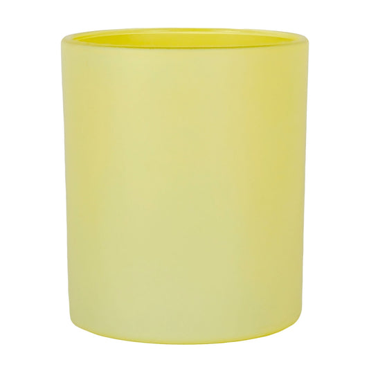 450ml - Mónaco Vaso de vidrio para velas - Amarillo Pastel Mate - Candle Craft