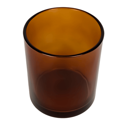 450ml - Mónaco Vaso de Vidrio para Velas - Ámbar Oscuro Transparente - Candle Craft