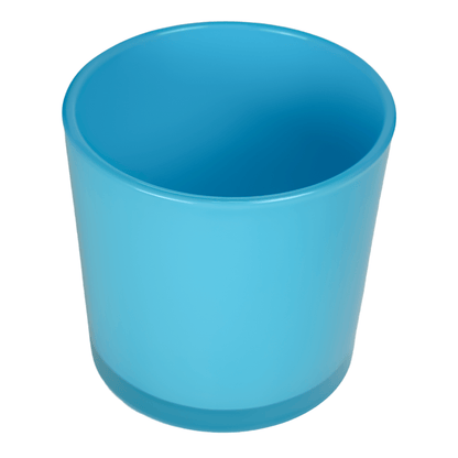 450ml - Mónaco Vaso de vidrio para velas - Azul Cielo Brillante - Candle Craft