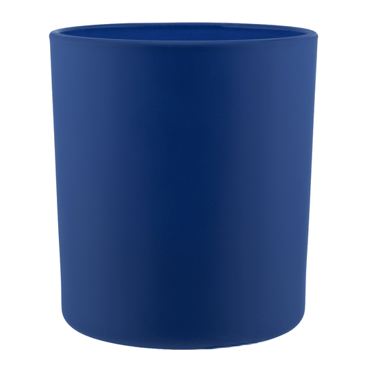 450ml - Mónaco Vaso de vidrio para velas - Azul Cobalto / Azul Rey Mate - Candle Craft