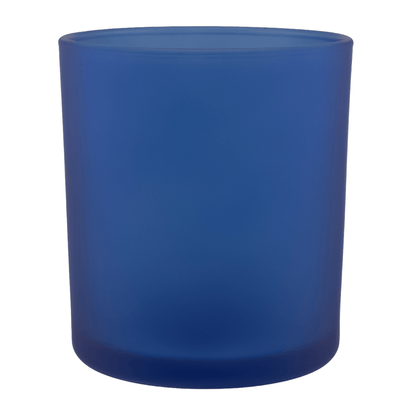 450ml - Mónaco Vaso de vidrio para velas - Azul Satinado - Candle Craft