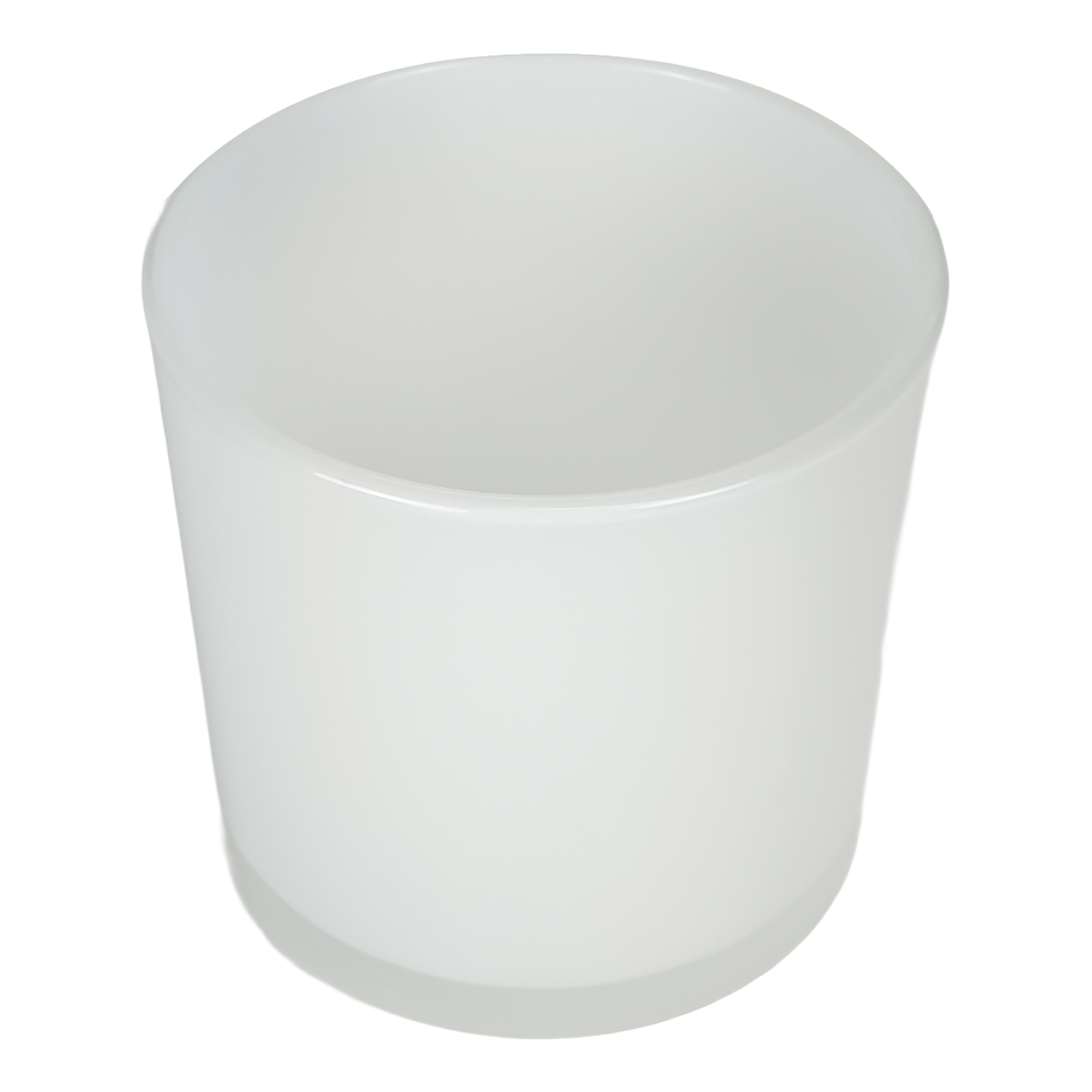 450ml - Mónaco Vaso de vidrio para velas - Blanco Brillante - Candle Craft