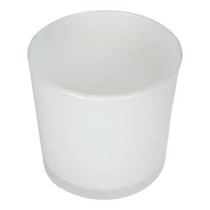 450ml - Mónaco Vaso de vidrio para velas - Blanco Brillante - Candle Craft
