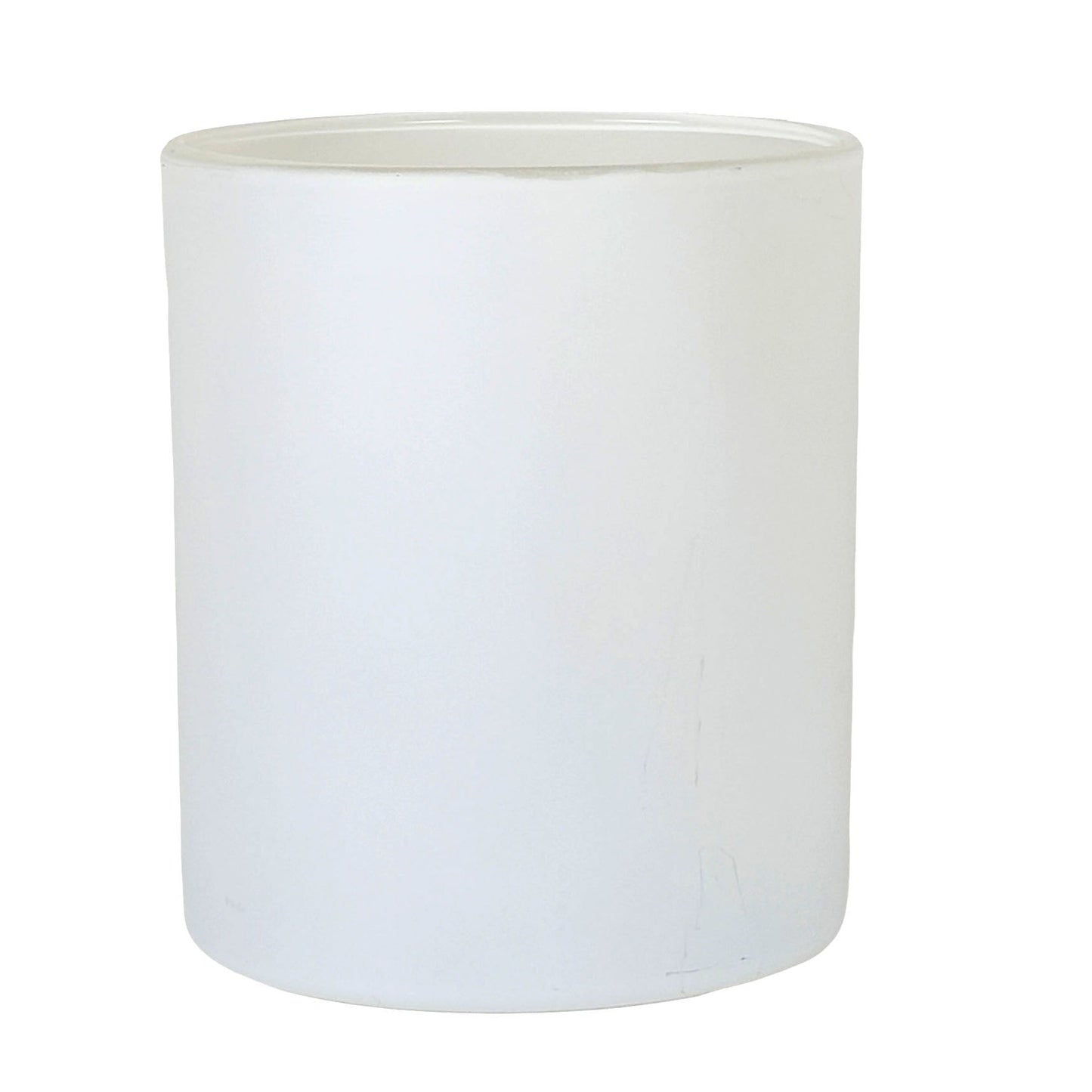 450ml - Mónaco Vaso de vidrio para velas - Blanco Mate - Candle Craft
