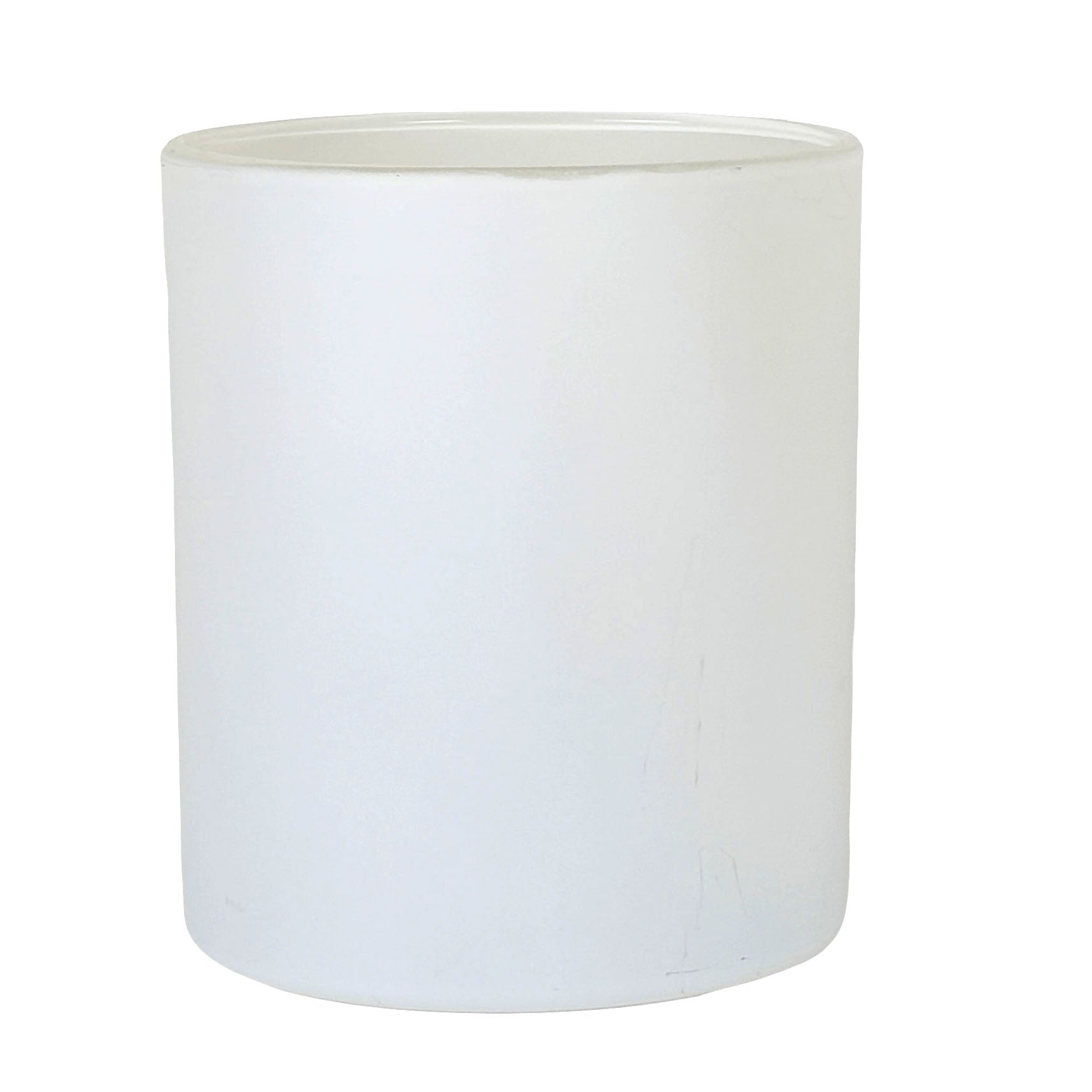 450ml - Mónaco Vaso de vidrio para velas - Blanco Mate - Candle Craft