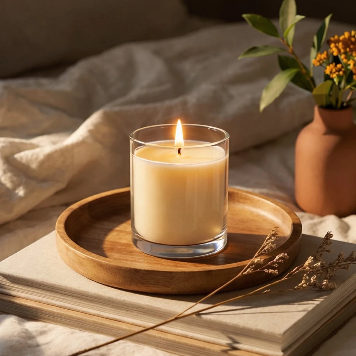 450ml - Mónaco Vaso de vidrio para velas - Frasco Cristal Transparente - Candle Craft