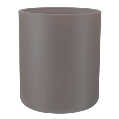 450ml - Mónaco Vaso de vidrio para velas - Frasco Gris - Mate - Candle Craft