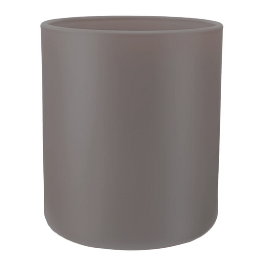 450ml - Mónaco Vaso de vidrio para velas - Frasco Gris - Mate - Candle Craft