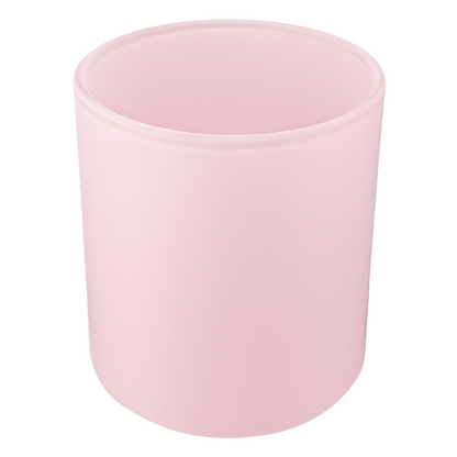 450ml - Mónaco Vaso de vidrio para velas - Frasco Rosa Pastel - Mate - Candle Craft