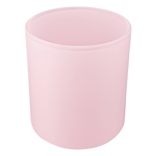 450ml - Mónaco Vaso de vidrio para velas - Frasco Rosa Pastel - Mate - Candle Craft