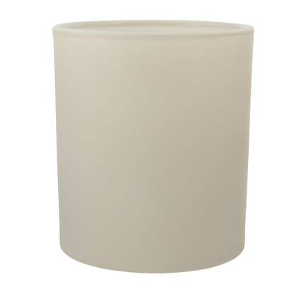 450ml - Mónaco Vaso de vidrio para velas - Gris / Beige Mate - Candle Craft