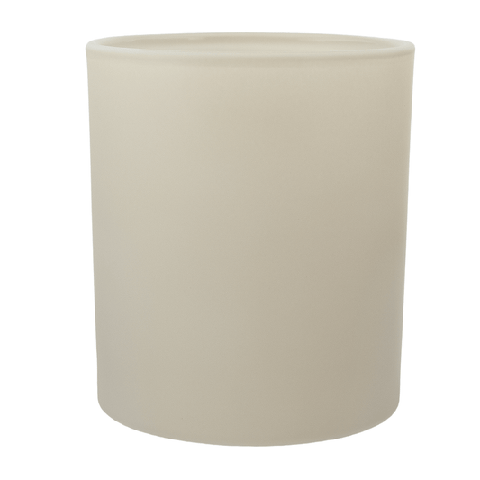 450ml - Mónaco Vaso de vidrio para velas - Gris / Beige Mate - Candle Craft