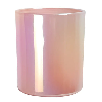 450ml - Mónaco Vaso de vidrio para velas - Rosa Brillante Tornasol - Candle Craft