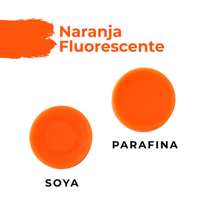 Colorante en Polvo Neón Fluorescente para Velas Alta Concentración – Color: Naranja