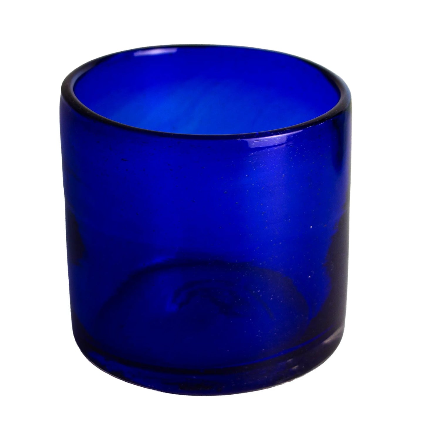 500ml - Florencia Vaso de vidrio soplado artesanal - Azul - Hecho a mano - Candle Craft