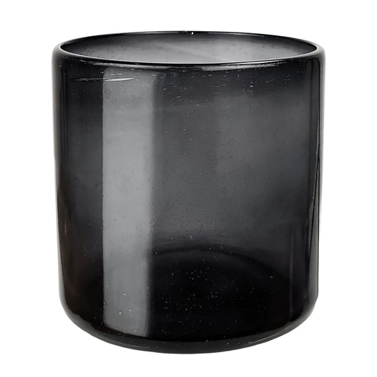 500ml - Florencia Vaso de vidrio soplado artesanal - Gris Humo - Hecho a mano - Candle Craft