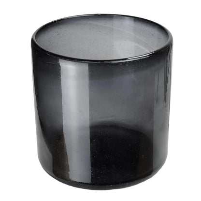 500ml - Florencia Vaso de vidrio soplado artesanal - Gris Humo - Hecho a mano - Candle Craft