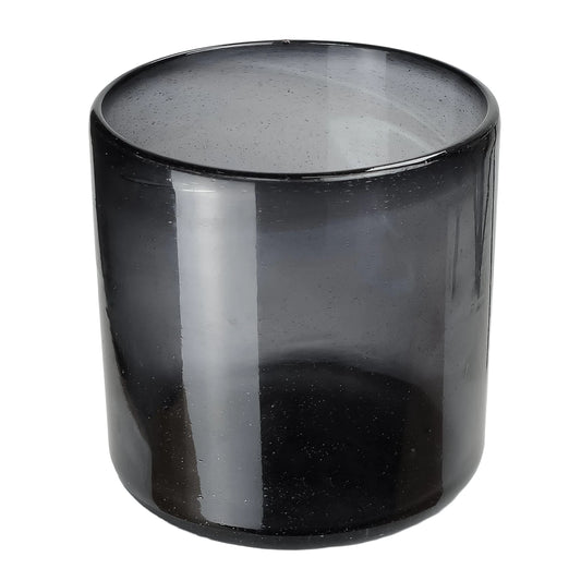 500ml - Florencia Vaso de vidrio soplado artesanal - Gris Humo - Hecho a mano - Candle Craft