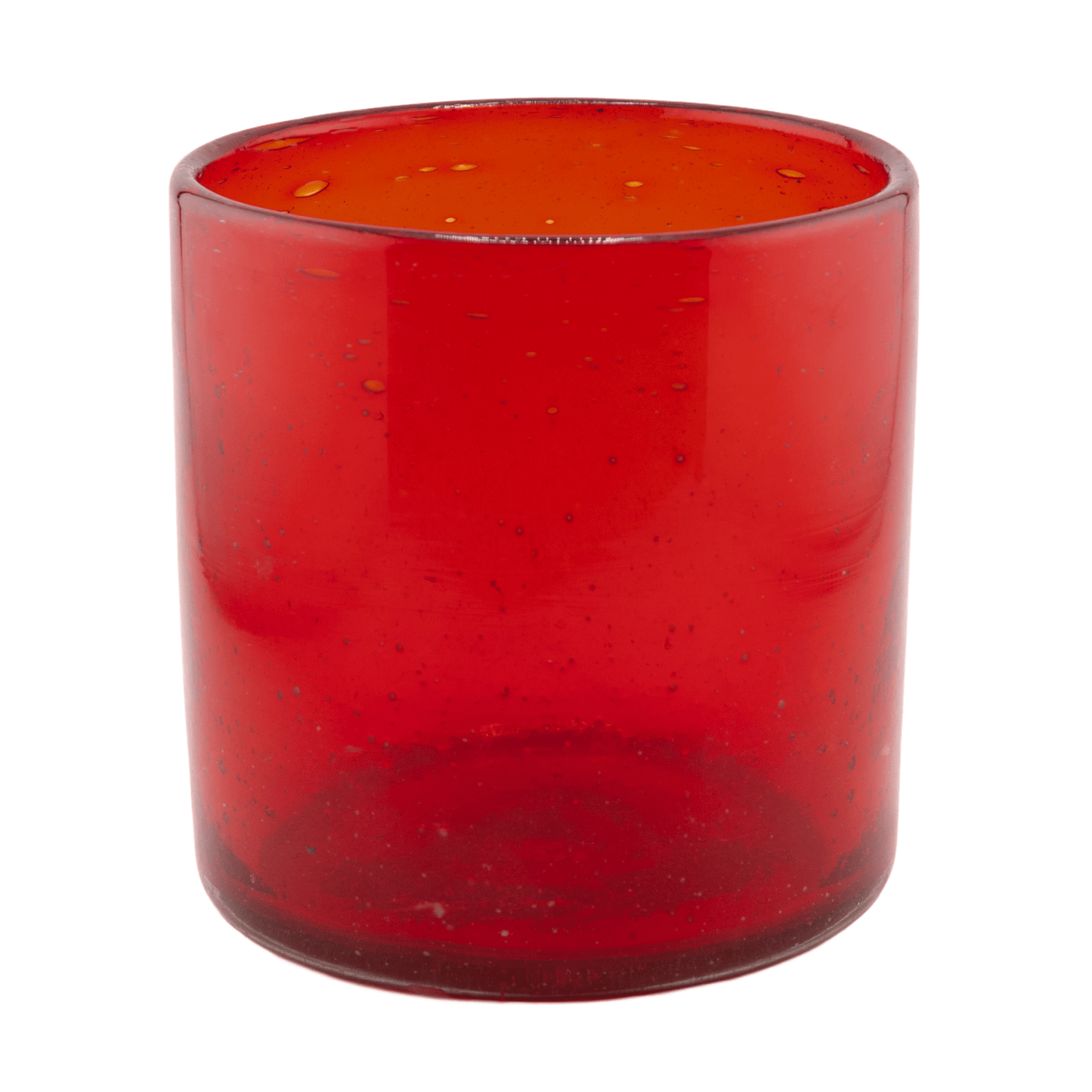 500ml - Florencia Vaso de vidrio soplado artesanal - Rojo - Hecho a mano - Candle Craft