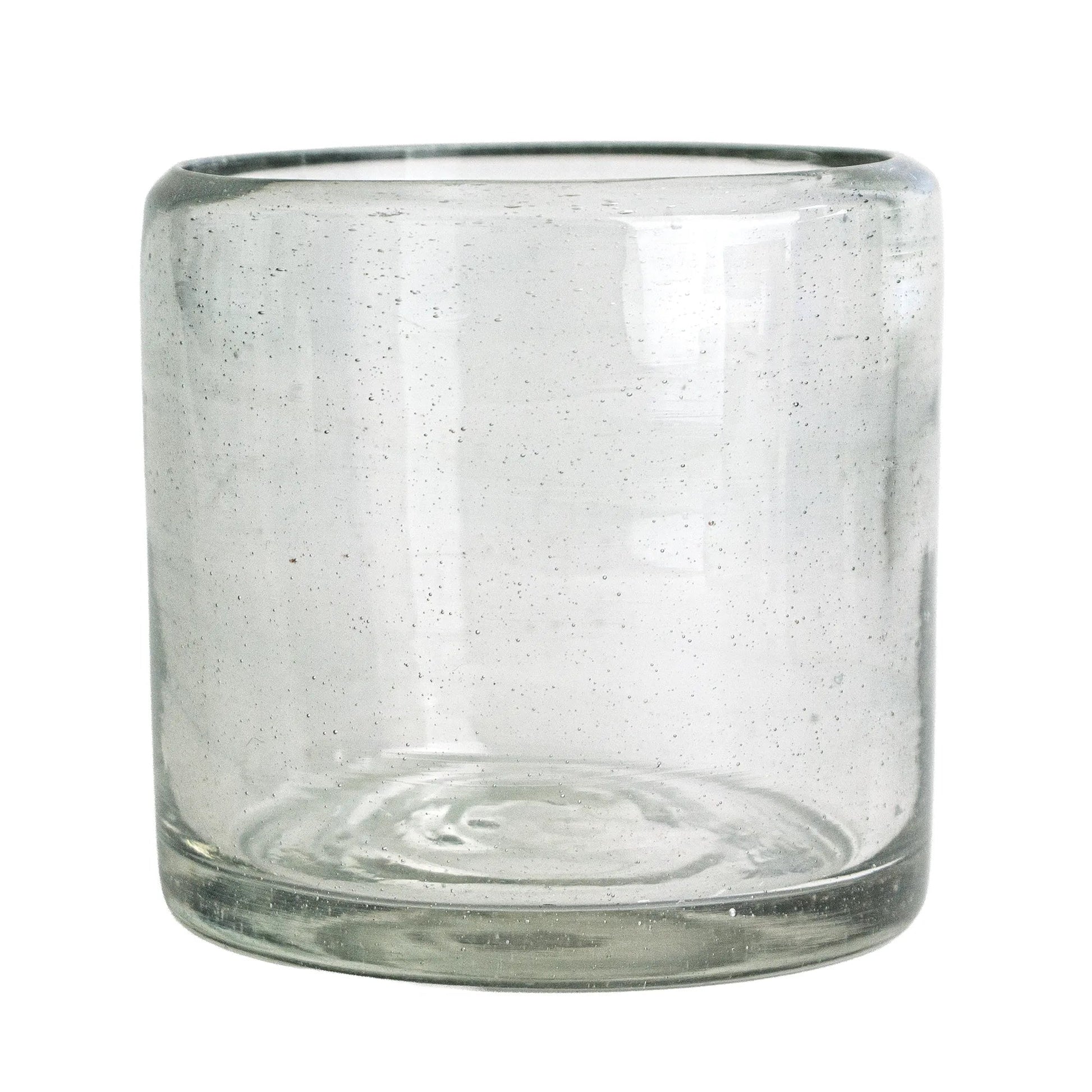 500ml - Florencia Vaso de vidrio soplado artesanal - Transparente - Hecho a mano - Candle Craft