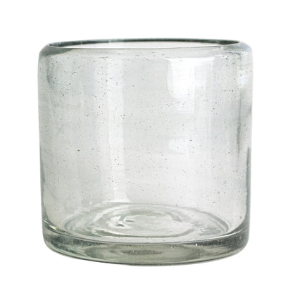 500ml - Florencia Vaso de vidrio soplado artesanal - Transparente - Hecho a mano - Candle Craft