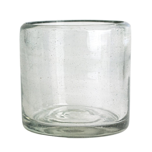 500ml - Florencia Vaso de vidrio soplado artesanal - Transparente - Hecho a mano - Candle Craft