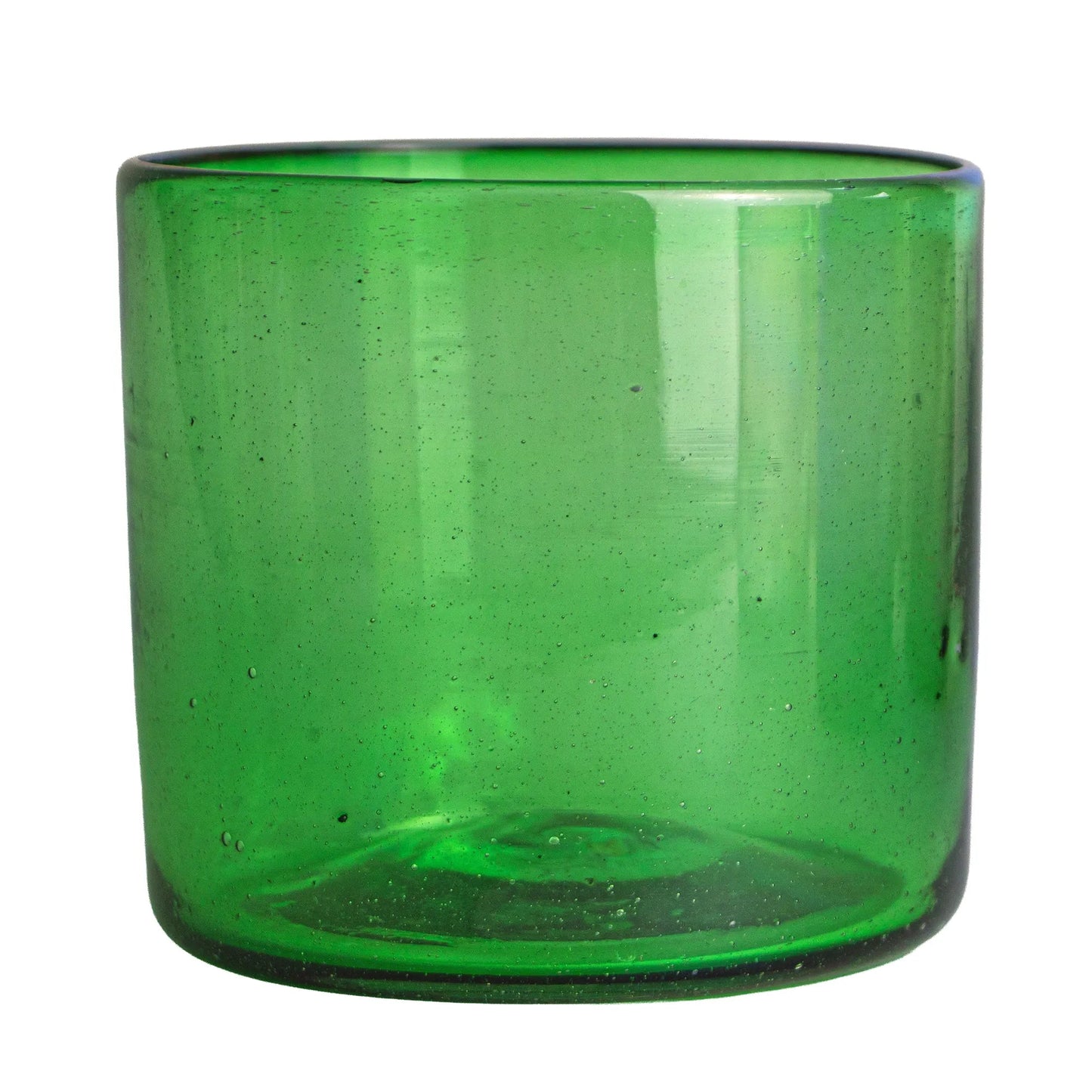 500ml - Florencia Vaso de vidrio soplado artesanal - Verde - Hecho a mano - Candle Craft