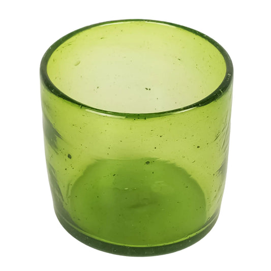 500ml - Florencia Vaso de vidrio soplado artesanal - Verde Limon - Hecho a mano - Candle Craft
