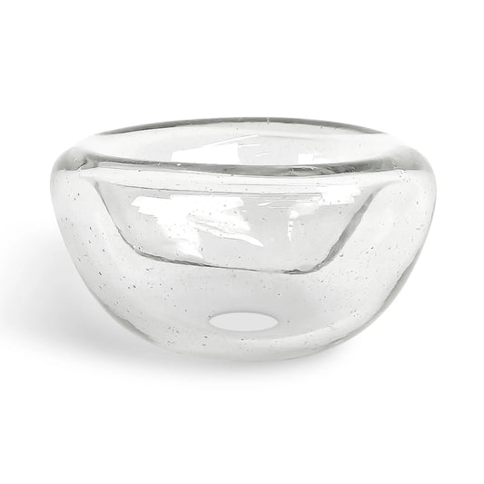 50ml - Florencia Vaso / Bowl de Vidrio Soplado Artesanal - Frasco de diseño Transparente Cristal - Hecho a mano - Candle Craft