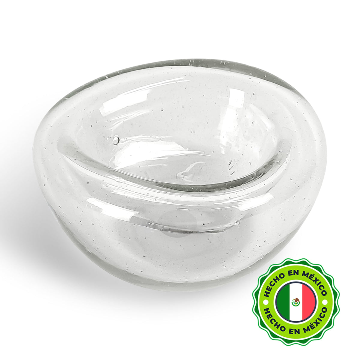 50ml - Florencia Vaso / Bowl de Vidrio Soplado Artesanal - Frasco de diseño Transparente Cristal - Hecho a mano - Candle Craft