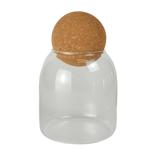 510 ml – Zúrich Vaso de Vidrio para Vela – Tapa  Bola Esférica de Corcho