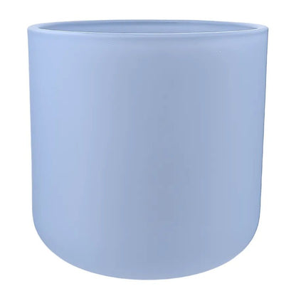 520ml - Valencia Vaso de Vidrio para Velas con Base Redondo - Frasco Azul Bebé Azul Cielo Pastel - Mate - Candle Craft