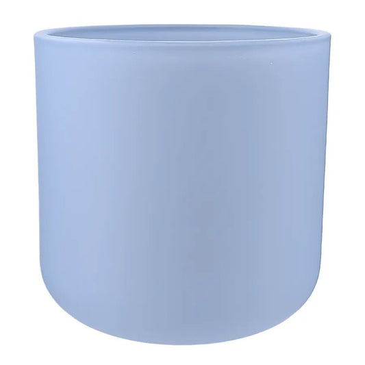 520ml - Valencia Vaso de Vidrio para Velas con Base Redondo - Frasco Azul Bebé Azul Cielo Pastel - Mate - Candle Craft