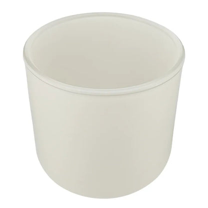 520ml - Valencia Vaso de Vidrio para Velas con Base Redondo - Frasco Beige Crema - Mate - Candle Craft
