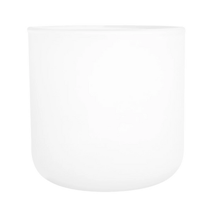 520ml - Valencia Vaso de Vidrio para Velas con Base Redondo - Frasco Blanco Mate - Candle Craft