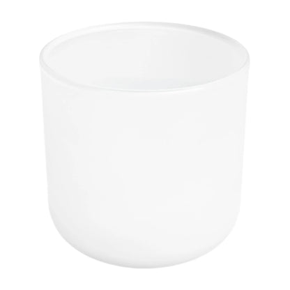 520ml - Valencia Vaso de Vidrio para Velas con Base Redondo - Frasco Blanco Mate - Candle Craft