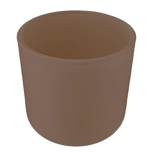 520ml - Valencia Vaso de Vidrio para Velas con Base Redondo - Frasco Mocha Mousse - Color del año - Café Mate - Candle Craft