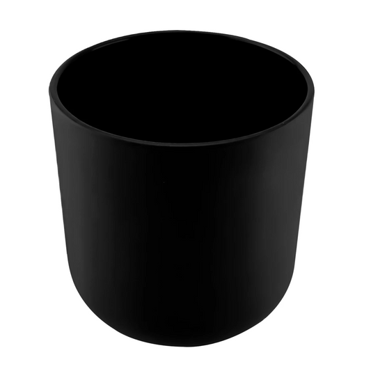 520ml - Valencia Vaso de Vidrio para Velas con Base Redondo - Frasco Negro Mate - Candle Craft