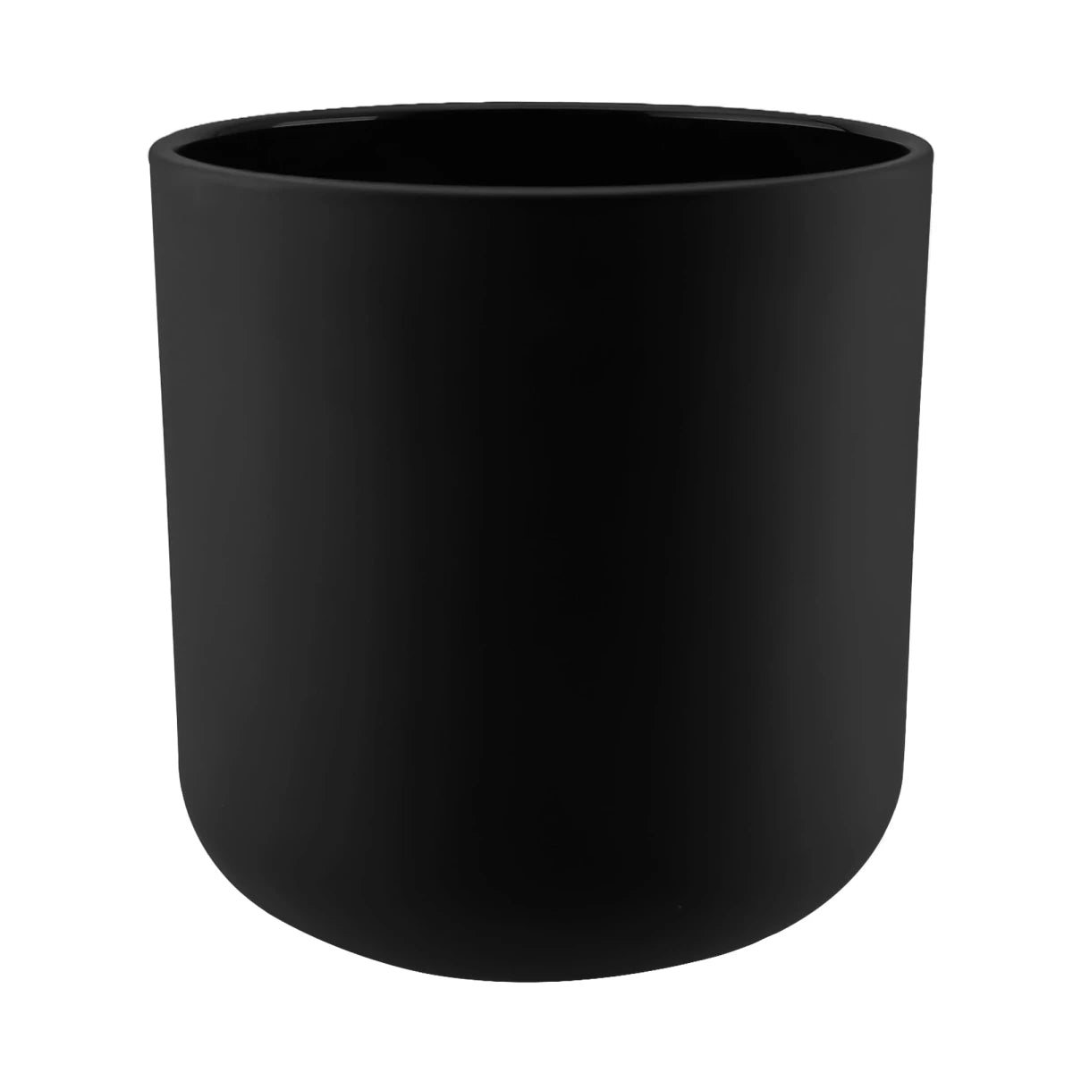 520ml - Valencia Vaso de Vidrio para Velas con Base Redondo - Frasco Negro Mate - Candle Craft