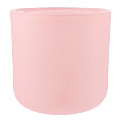 520ml - Valencia Vaso de Vidrio para Velas con Base Redondo - Frasco Rosa Pastel - Mate - Candle Craft