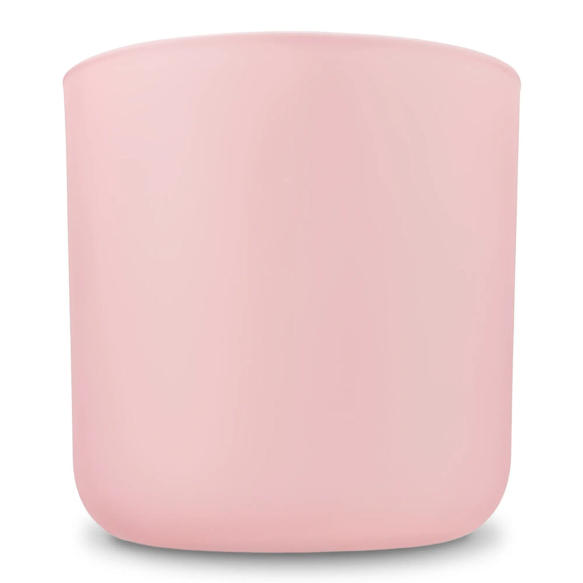 520ml - Valencia Vaso de Vidrio para Velas con Base Redondo - Frasco Rosa Pastel - Mate - Candle Craft