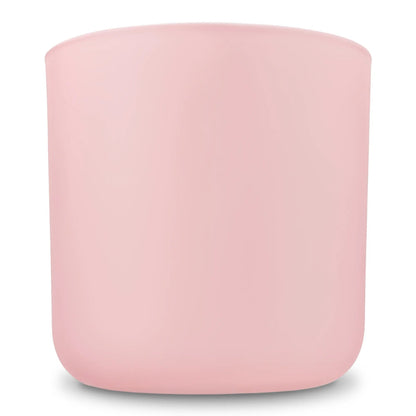 520ml - Valencia Vaso de Vidrio para Velas con Base Redondo - Frasco Rosa Pastel - Mate - Candle Craft