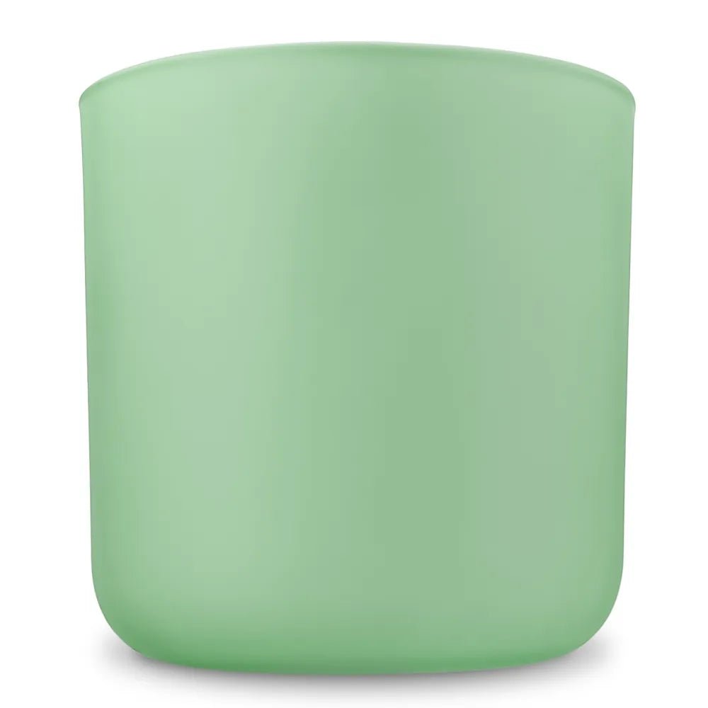 520ml - Valencia Vaso de Vidrio para Velas con Base Redondo - Frasco Verde Menta Verde Pastel - Mate - Candle Craft