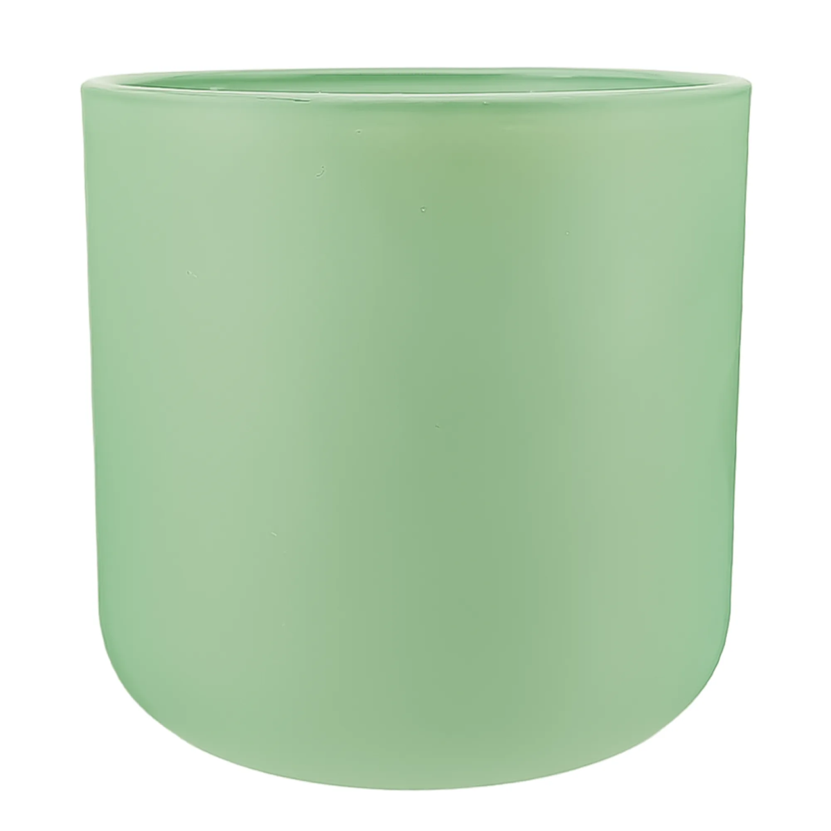 520ml - Valencia Vaso de Vidrio para Velas con Base Redondo - Frasco Verde Menta Verde Pastel - Mate - Candle Craft