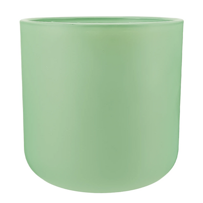 520ml - Valencia Vaso de Vidrio para Velas con Base Redondo - Frasco Verde Menta Verde Pastel - Mate - Candle Craft