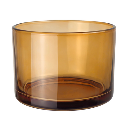 540ml - Mónaco Vaso de vidrio para velas - Frasco Cristal Ámbar Transparente - Candle Craft
