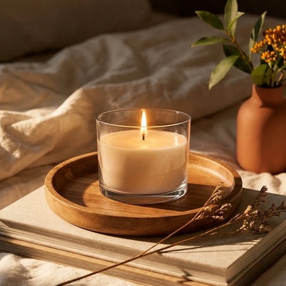 540ml - Mónaco Vaso de vidrio para velas - Frasco Cristal Transparente - Candle Craft