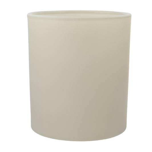 560ml - Mónaco Vaso de vidrio para velas - Beige Mate