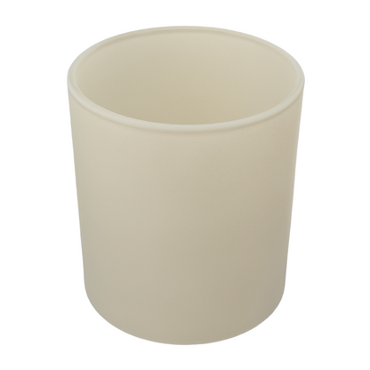 560ml - Mónaco Vaso de vidrio para velas - Beige Mate