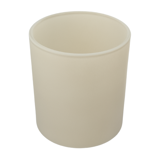 560ml - Mónaco Vaso de vidrio para velas - Beige Mate